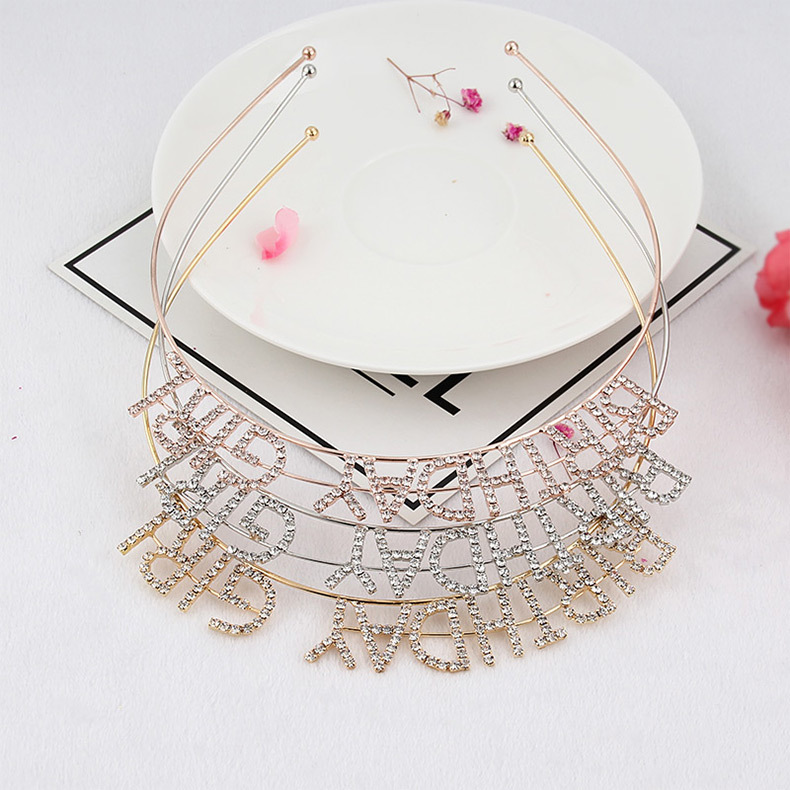 Birthday Girl CROWN claw chain hair band girl's birthday crown headdress Birthday Girl CROWN claw chain hair band girl's birthday crown headdress