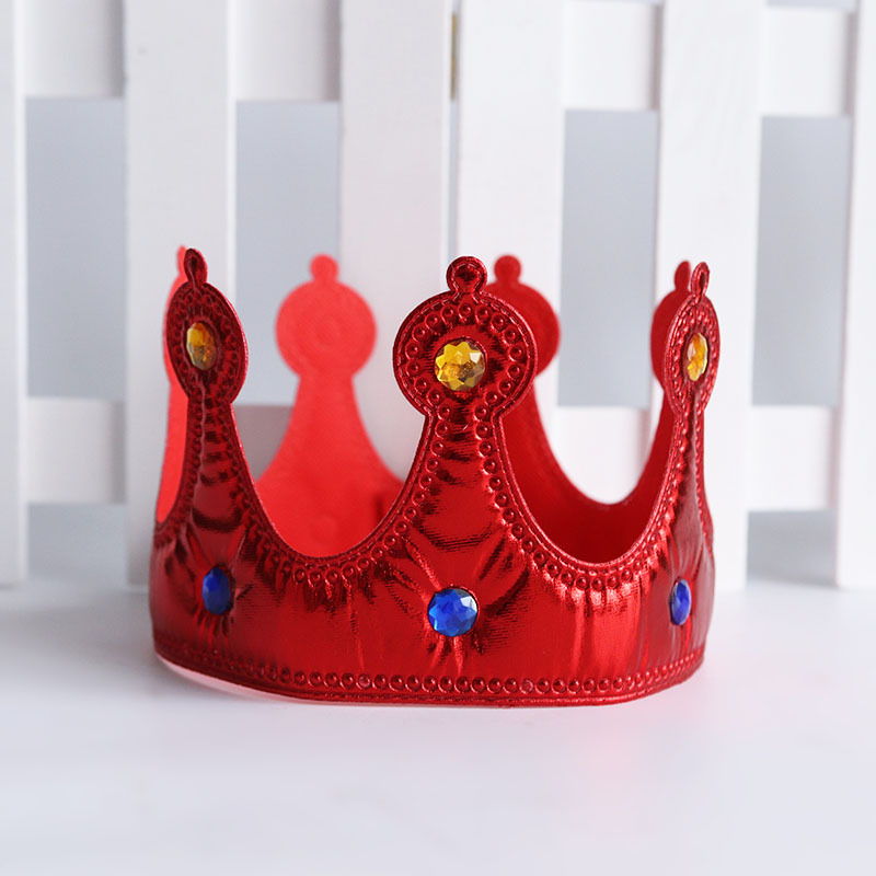 Halloween King Crown Baby Full-Year Birthday Arrangement Glossy Silk Crown Makeup Clothing Prop Party Supplies