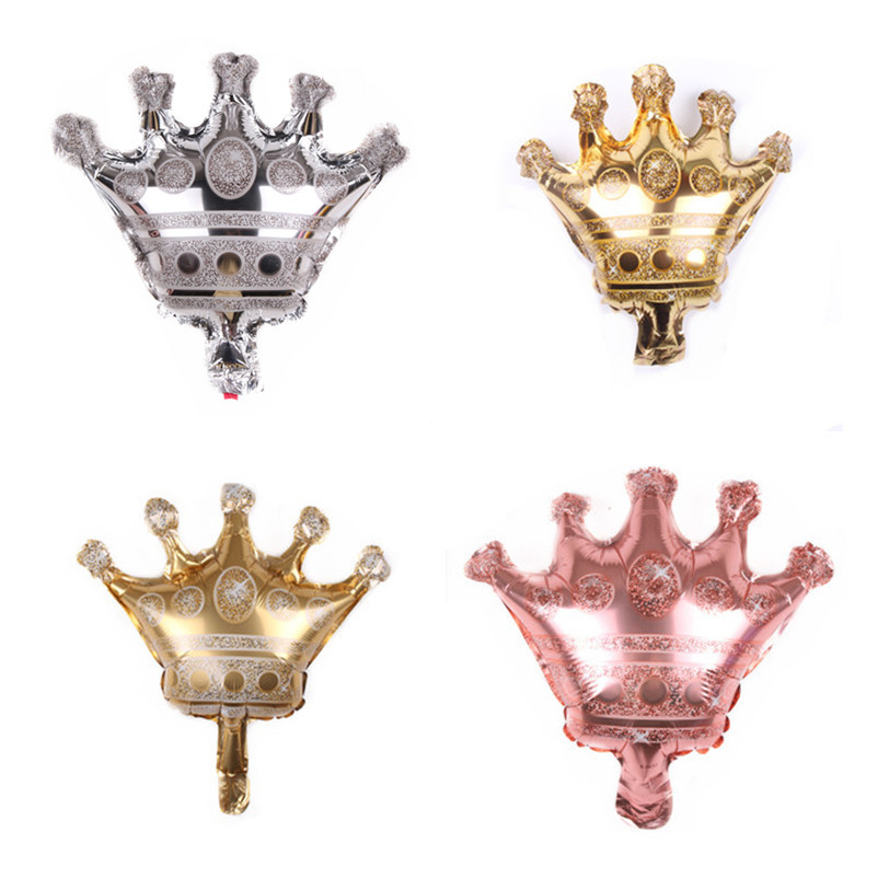 New Mini Golden Birthday Crown Aluminum Film Balloon Pentagram GOLDEN CROWN Birthday Party Decorative Aluminum Foil Balloon