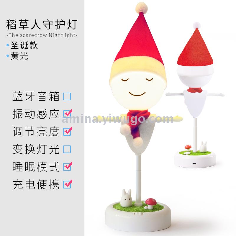 Creative scarecrow little night light new fancy Christmas gift bluetooth stereo USB rechargeable children&#039;s desk lamp