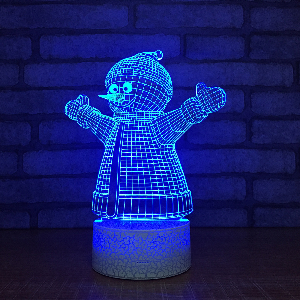 New LED light snow people decorative light Christmas night light 3d creative touch discoloured gift desk lamp 153. New LED light snow people decorative light Christmas night light 3d creative touch discoloured gift desk lamp 153.