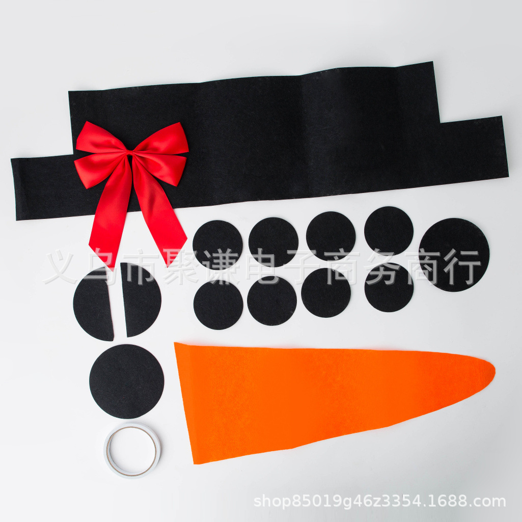 DIY Christmas Snowman Decoration Outdoor Decoration Dress up Garage Gate Gate Door Old Man Elk Bow Hat