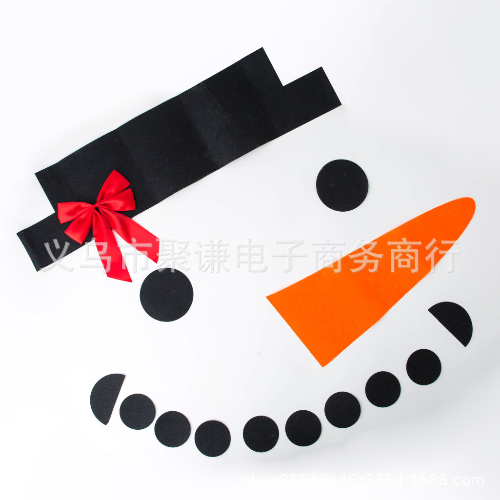 DIY Christmas Snowman Decoration Outdoor Decoration Dress up Garage Gate Gate Door Old Man Elk Bow Hat