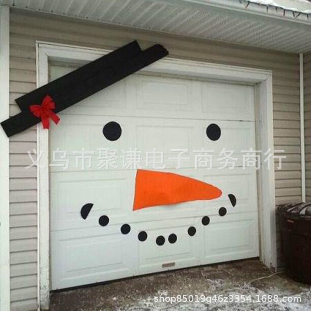 DIY Christmas Snowman Decoration Outdoor Decoration Dress up Garage Gate Gate Door Old Man Elk Bow Hat