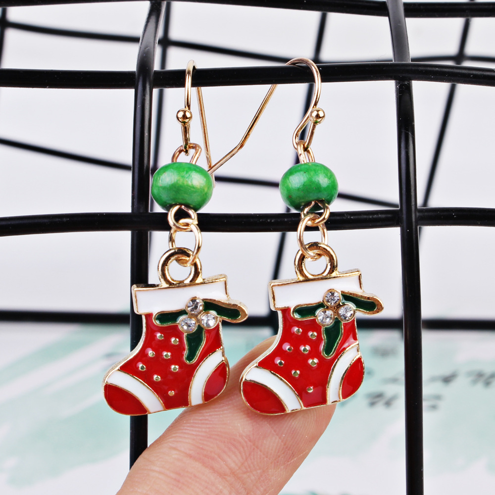 Europe and the United States qiu qiu earrings earrings line gift bell snowflake female Christmas collection earrings wholesale Europe and the United States qiu qiu earrings earrings line gift bell snowflake female Christmas collection earrings wholesale