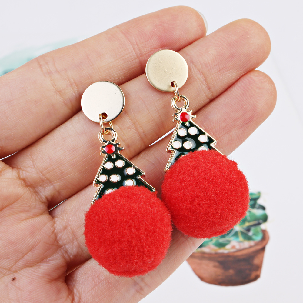 Europe and the United States qiu qiu earrings earrings line gift bell snowflake female Christmas collection earrings wholesale Europe and the United States qiu qiu earrings earrings line gift bell snowflake female Christmas collection earrings wholesale