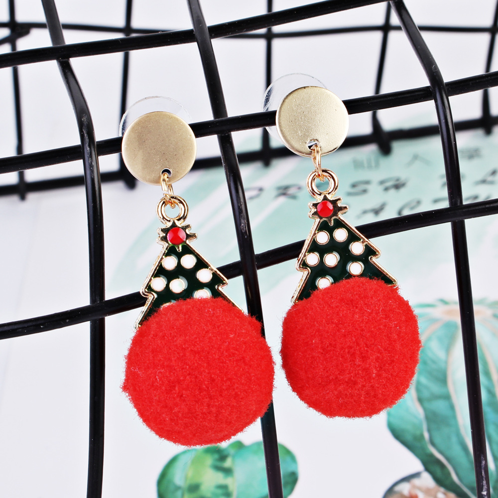 Europe and the United States qiu qiu earrings earrings line gift bell snowflake female Christmas collection earrings wholesale Europe and the United States qiu qiu earrings earrings line gift bell snowflake female Christmas collection earrings wholesale