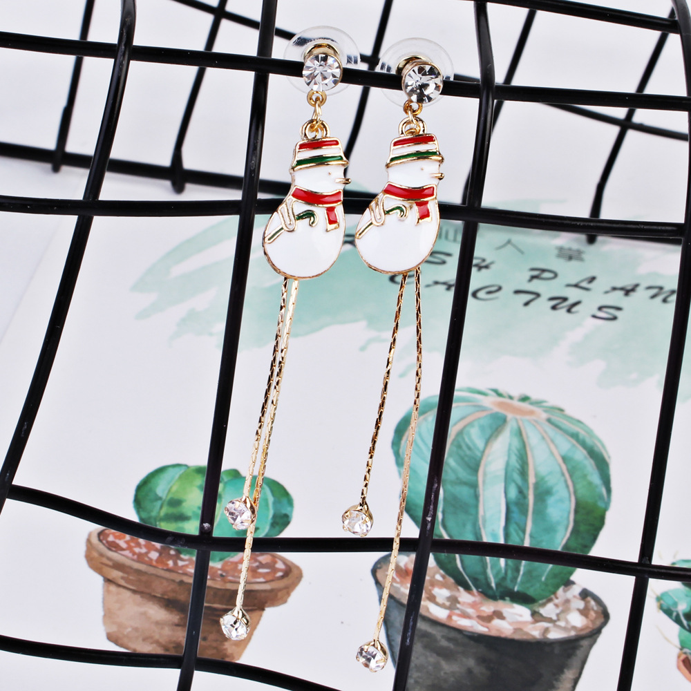 Europe and the United States qiu qiu earrings earrings line gift bell snowflake female Christmas collection earrings wholesale Europe and the United States qiu qiu earrings earrings line gift bell snowflake female Christmas collection earrings wholesale