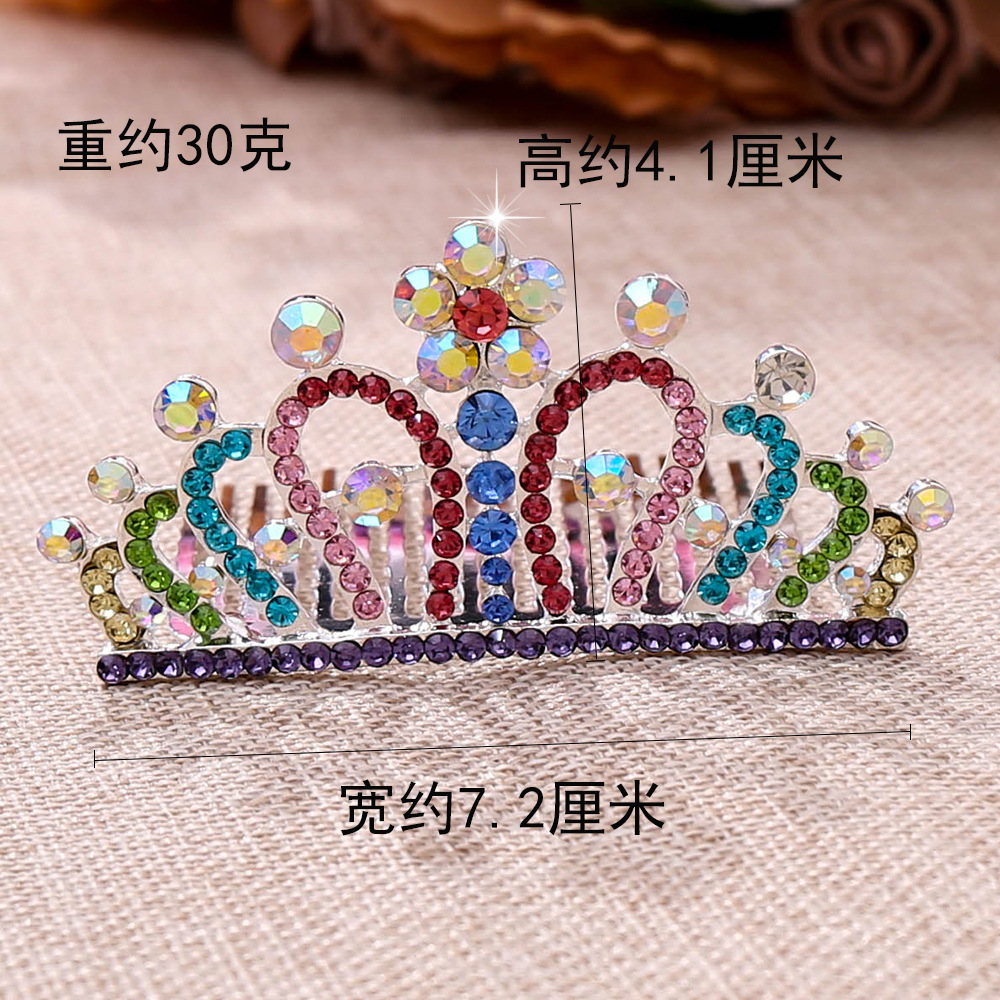 Korean Style Children Crown Headdress Baby Little Girl Birthday Show Princess Crown Hair Ornament Hair Comb Girls' Accessories
