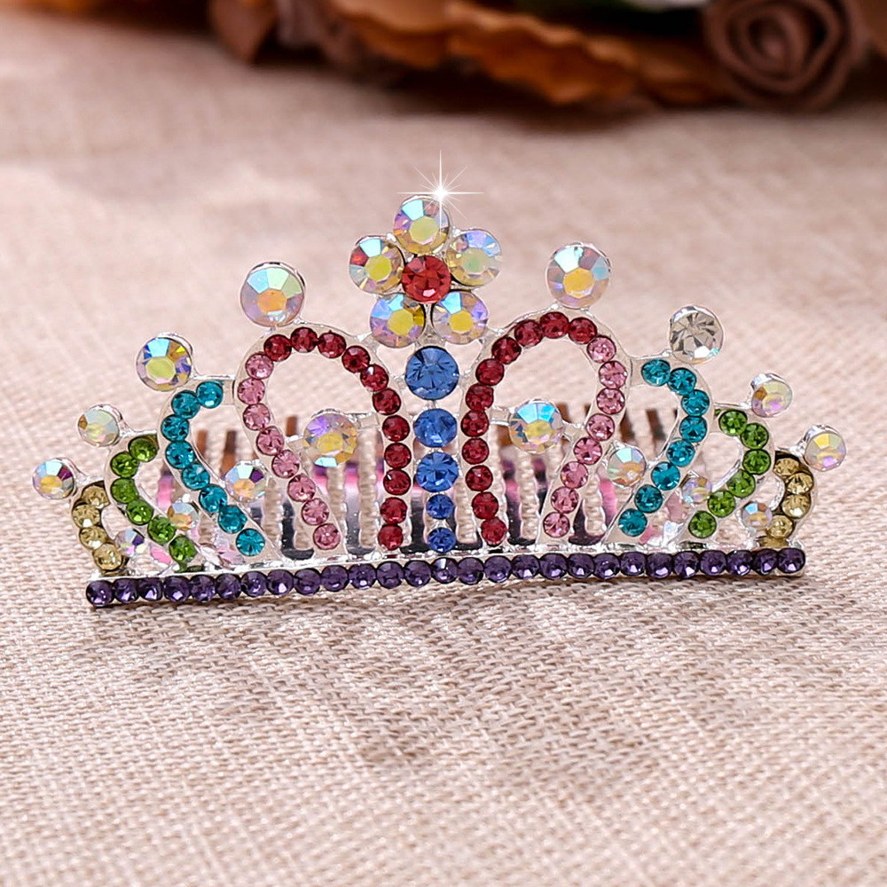 Korean Style Children Crown Headdress Baby Little Girl Birthday Show Princess Crown Hair Ornament Hair Comb Girls' Accessories