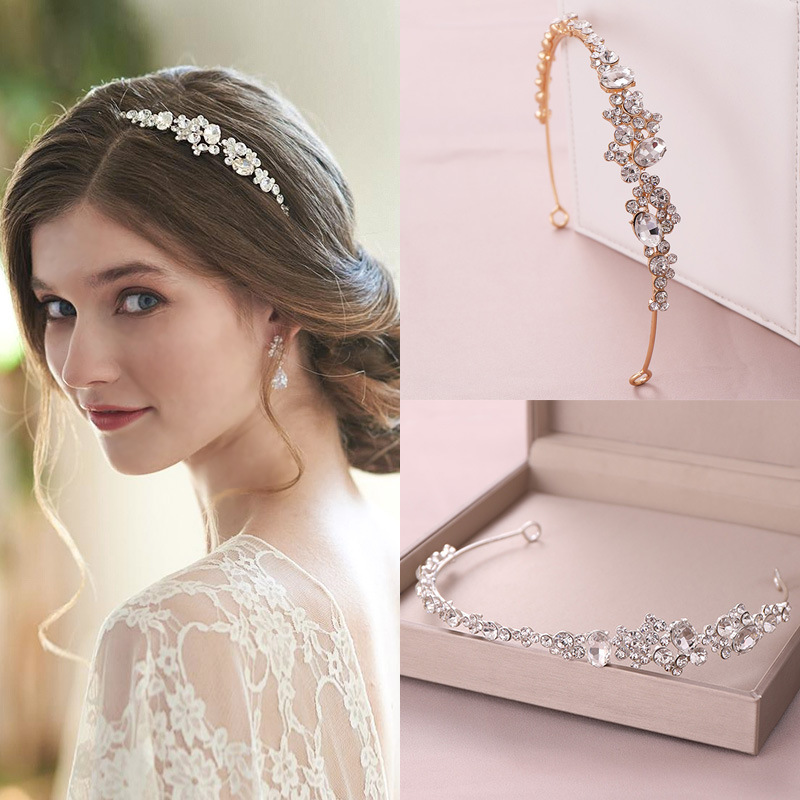 Bridal Headdress Princess Crown Internet Celebrity Same Birthday Mori Fairy Beautiful Rhinestone Crown Wedding Dress Wedding Fairy Headdress