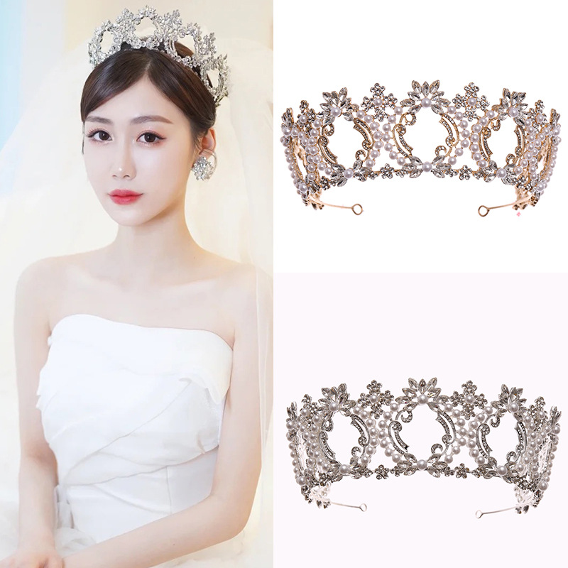 Bridal Headdress Princess Crown Internet Celebrity Same Birthday Mori Fairy Beautiful Rhinestone Crown Wedding Dress Wedding Fairy Headdress