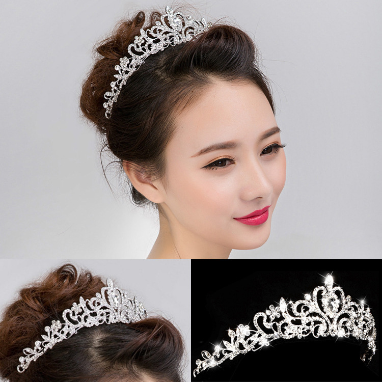 Bridal Headdress Princess Crown Internet Celebrity Same Birthday Mori Fairy Beautiful Rhinestone Crown Wedding Dress Wedding Fairy Headdress