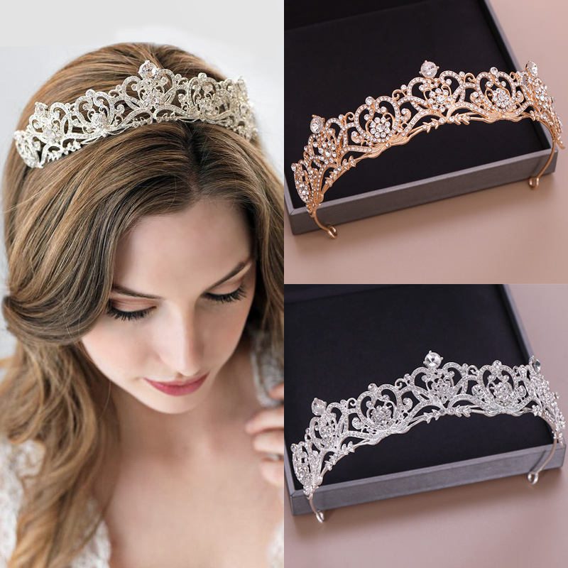 Bridal Headdress Princess Crown Internet Celebrity Same Birthday Mori Fairy Beautiful Rhinestone Crown Wedding Dress Wedding Fairy Headdress