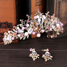 Bridal Headdress Princess Crown Internet Celebrity Same Birthday Mori Fairy Beautiful Rhinestone Crown Wedding Dress Wedding Fairy Headdress