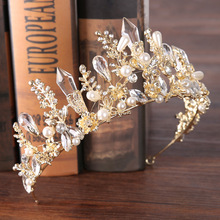 Bridal Headdress Princess Crown Internet Celebrity Same Birthday Mori Fairy Beautiful Rhinestone Crown Wedding Dress Wedding Fairy Headdress