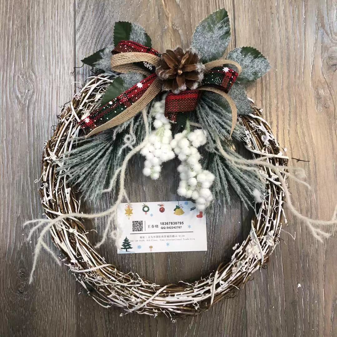 Christmas vine ring pendants decorate the Christmas gift window display 15CM/20CM/25CM