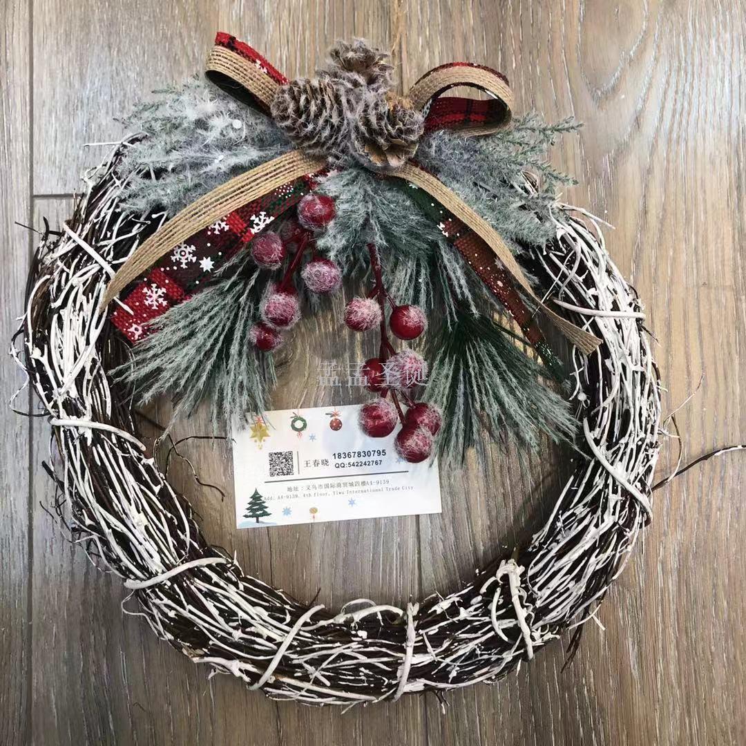 Christmas vine ring pendants decorate the Christmas gift window display 15CM/20CM/25CM