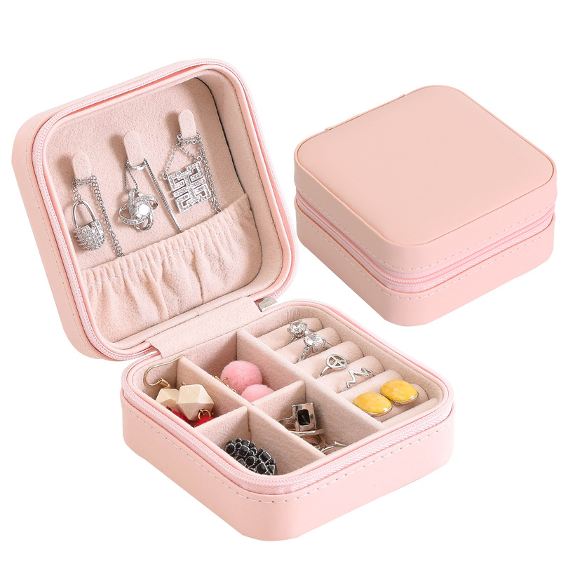 Layer Simplicity Storage Jewelry Box Creative Portable Accessories Storage Box Ear Studs Earring Ring Small Jewelry Box