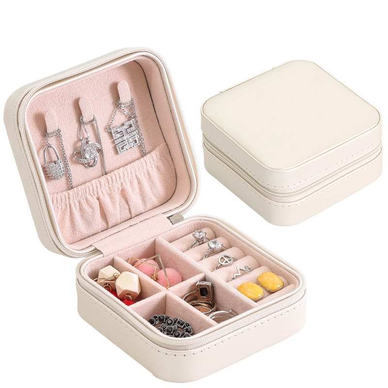 Layer Simplicity Storage Jewelry Box Creative Portable Accessories Storage Box Ear Studs Earring Ring Small Jewelry Box