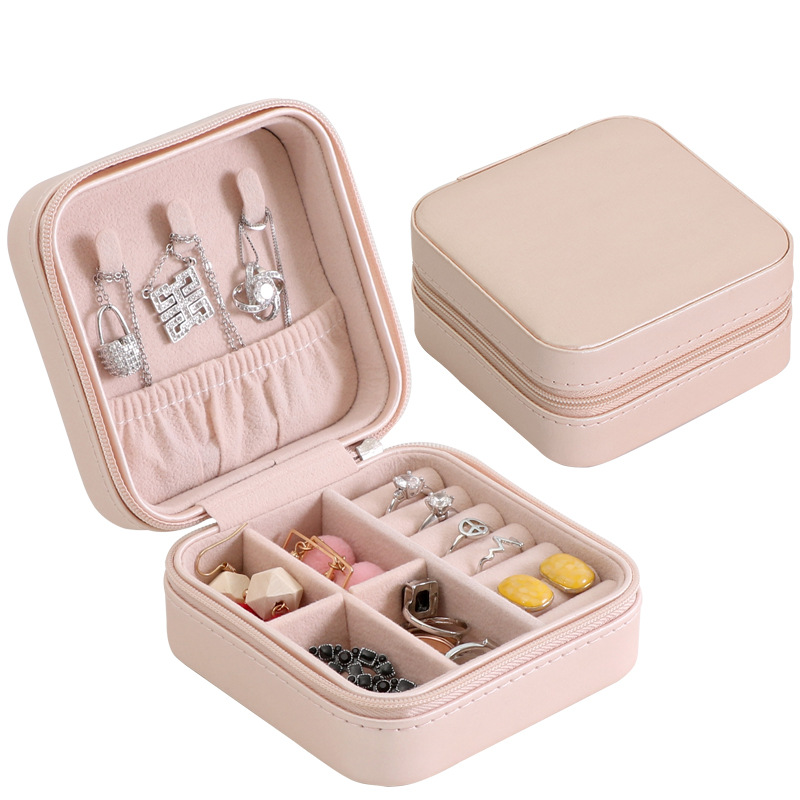 Layer Simplicity Storage Jewelry Box Creative Portable Accessories Storage Box Ear Studs Earring Ring Small Jewelry Box