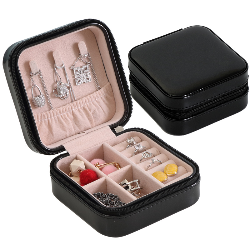 Layer Simplicity Storage Jewelry Box Creative Portable Accessories Storage Box Ear Studs Earring Ring Small Jewelry Box
