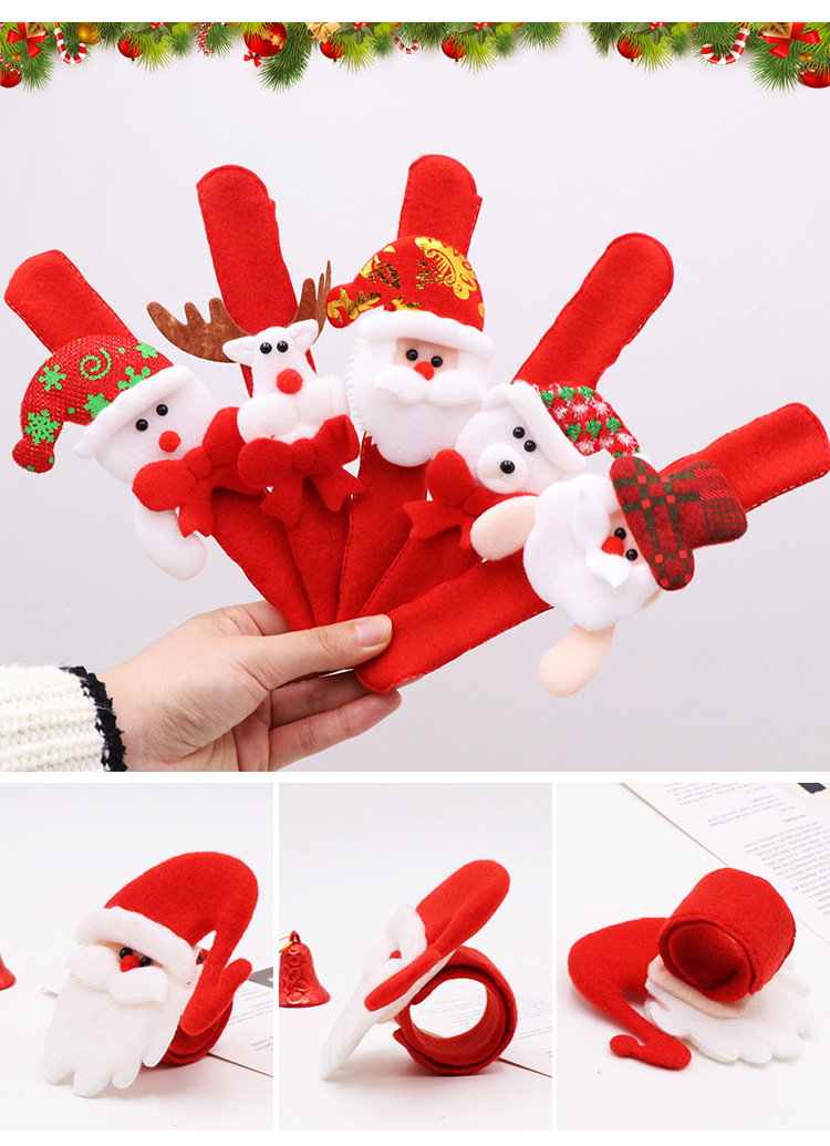 Santa Claus circle Christmas small gift activities gifts Santa Claus elk patter circle party supplies wholesale