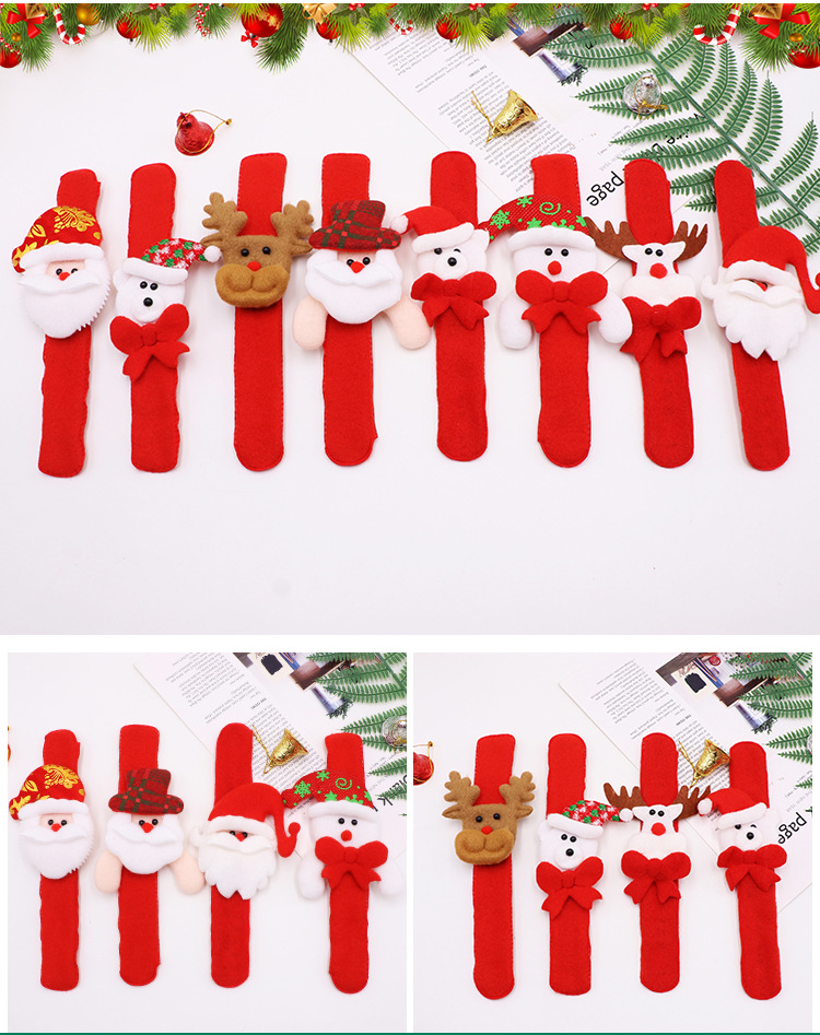 Santa Claus circle Christmas small gift activities gifts Santa Claus elk patter circle party supplies wholesale