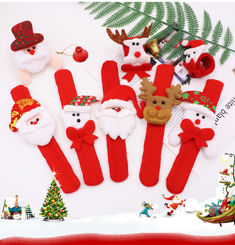 Santa Claus circle Christmas small gift activities gifts Santa Claus elk patter circle party supplies wholesale