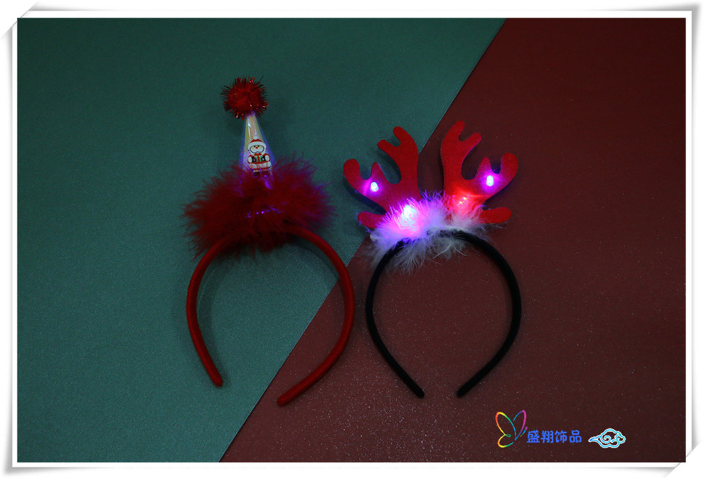 Christmas Children's Gift Dress up Hairband Decoration Luminous Antlers Headband Hair Accessory Small Gift Christmas Children's Gift Dress up Hairband Decoration Luminous Antlers Headband Hair Accessory Small Gift