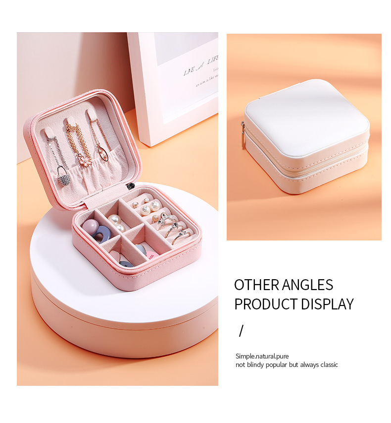 Single Layer Simple Storage Jewelry Box Creative Portable Ornament Storage Box Ear Stud Earrings Ring Small Jewelry Box