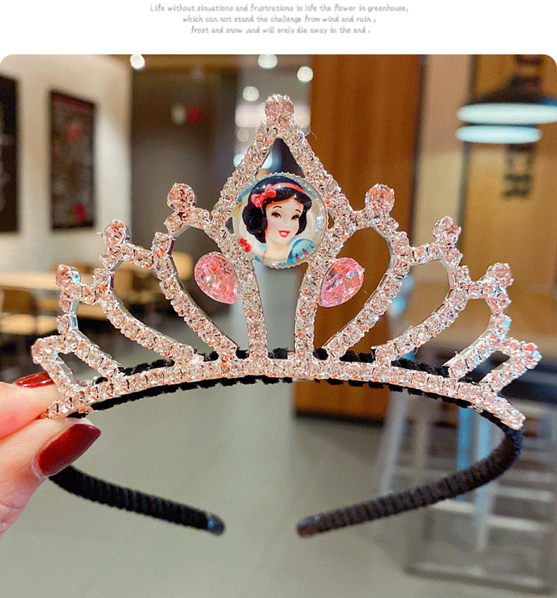 Korean Girl Crown Hair Clasp Frozen Cute Stylish Hair Accessories Retro Cartoon Young Girl Princess Birthday Headband