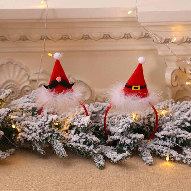 Christmas Decorations Fluff Antlers Bell Head Buckle Headband Headband Head Ornaments Children&#039;s Party Party Party Dress up