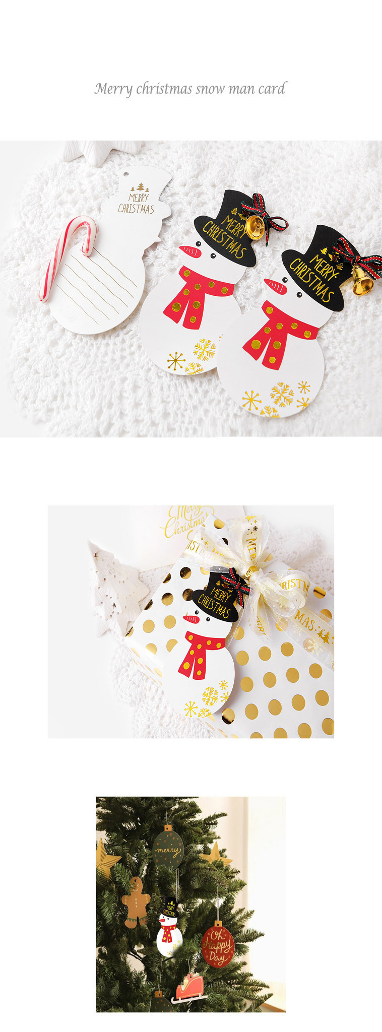 Christmas Card Gilded Old Snowman Deer Card Small Accessories Pendant Christmas Card K031 Dress up Hanging Card Christmas Card Gilded Old Snowman Deer Card Small Accessories Pendant Christmas Card K031 Dress up Hanging Card