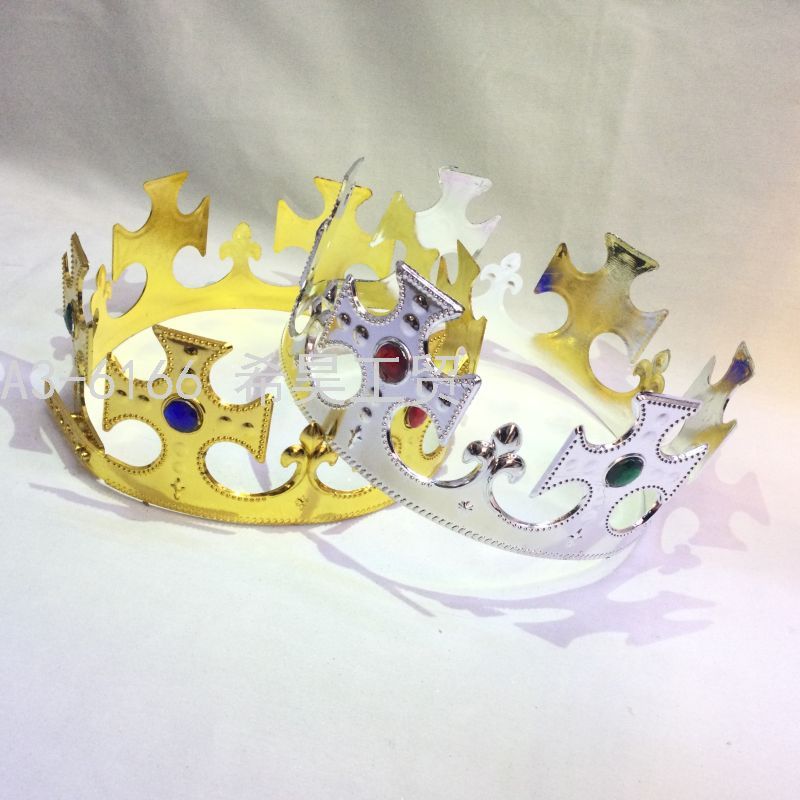 Children's King Masquerade Headband/Hairpin Crown Hat Headdress Crown Birthday Party Plastic Halloween Men and Women Children's King Masquerade Headband/Hairpin Crown Hat Headdress Crown Birthday Party Plastic Halloween Men and Women