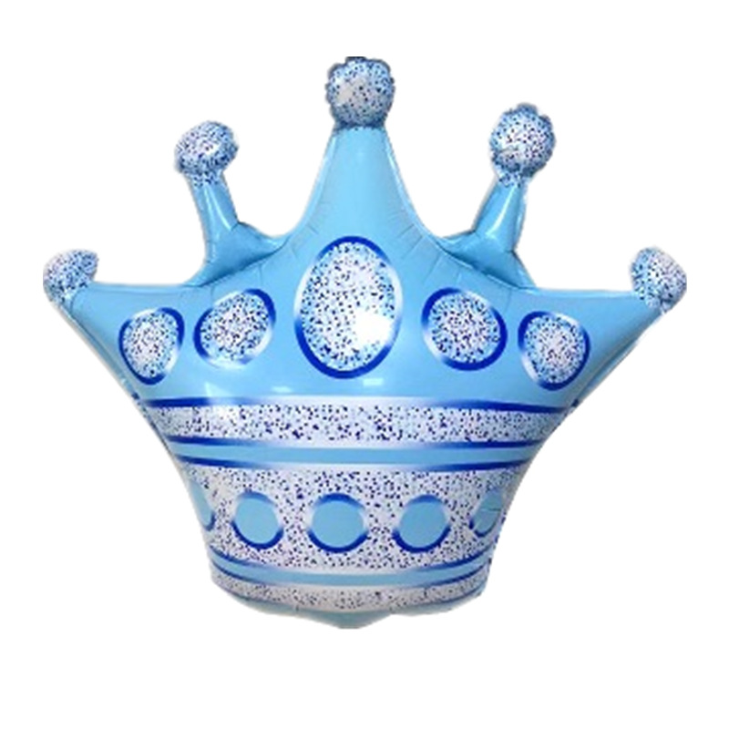 New Medium Crown Blue Pink Aluminum Balloon Children&#039;s Birthday Party Decoration Layout Gold Foil Balloon