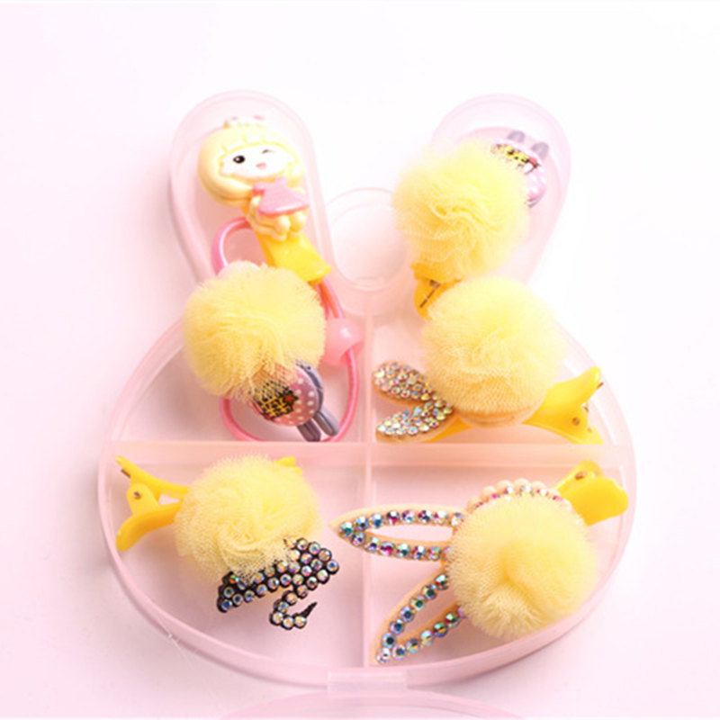 Children&#039;s hair set baby hairpin hair rope birthday crown gift box children gift
