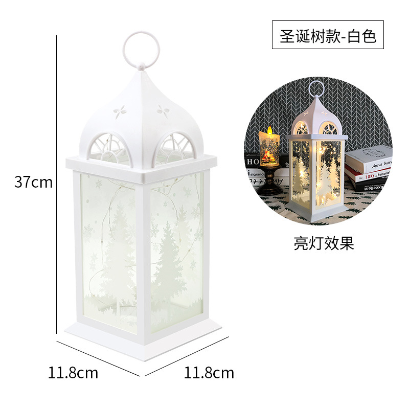Christmas Luminescent Lamp Ornaments Luminous Portable Storm Lantern Bar Showcase Restaurant Shopping Mall Decoration Dress up Props Wholesale