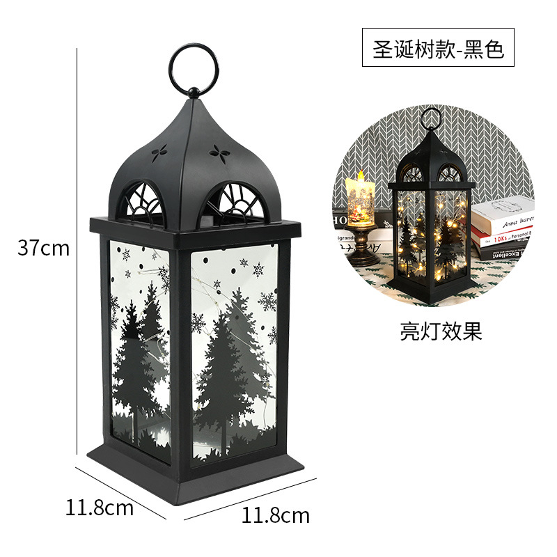 Christmas Luminescent Lamp Ornaments Luminous Portable Storm Lantern Bar Showcase Restaurant Shopping Mall Decoration Dress up Props Wholesale