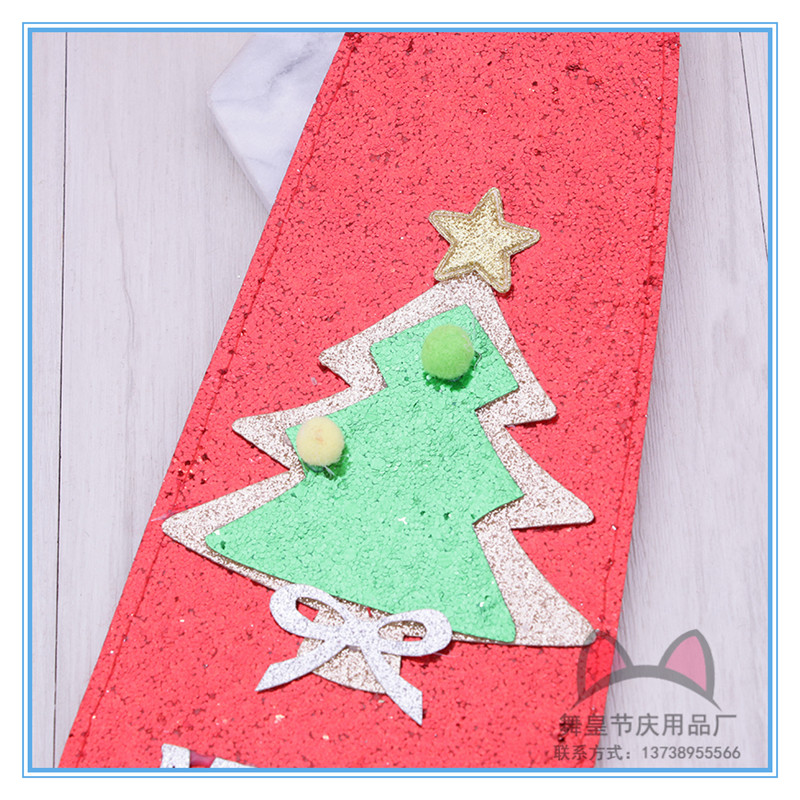 Christmas Decorations Tie Bow Tie Personalized Cartoon Christmas Tree Red Necktie Accessories Holiday Dress up