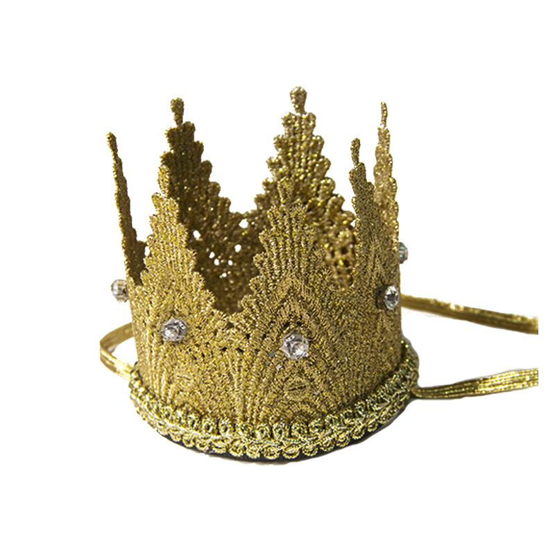 European and American New Children&#039;s Crown Hair Band Baby Hair Band Birthday Party Headdress Upgrade Can&#039;t Drop Rhinestone Hair Generation