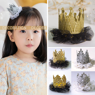 European and American New Children's Crown Hair Band Baby Hair Band Birthday Party Headdress Upgrade Can't Drop Rhinestone Hair Generation European and American New Children's Crown Hair Band Baby Hair Band Birthday Party Headdress Upgrade Can't Drop Rhinestone Hair Generation