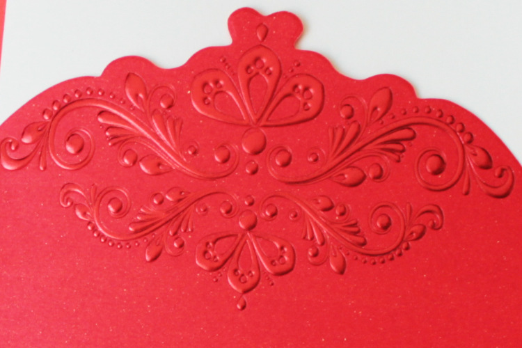 European red and purple crown wedding invitation CARDS wholesale customization