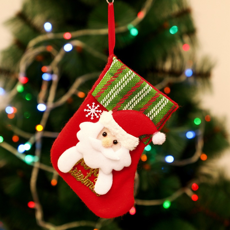 Christmas Gift Socks Adult Christmas Children Candy Socks Christmas Tree Hanging Decoration Scene Dress up Home Party Decoration