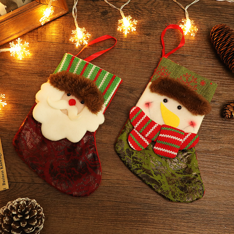 Christmas Gift Socks Adult Christmas Children Candy Socks Christmas Tree Hanging Decoration Scene Dress up Home Party Decoration