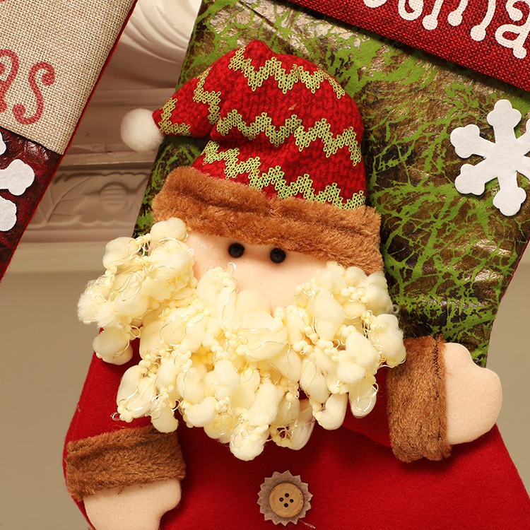Christmas Gift Socks Adult Christmas Children Candy Socks Christmas Tree Hanging Decoration Scene Dress up Home Party Decoration