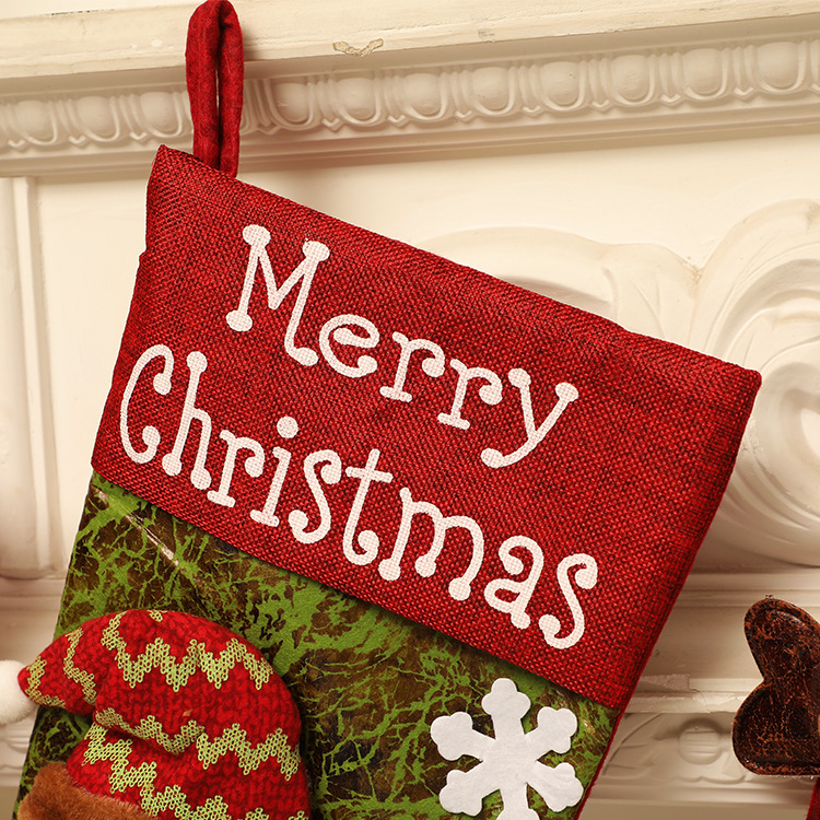 Christmas Gift Socks Adult Christmas Children Candy Socks Christmas Tree Hanging Decoration Scene Dress up Home Party Decoration