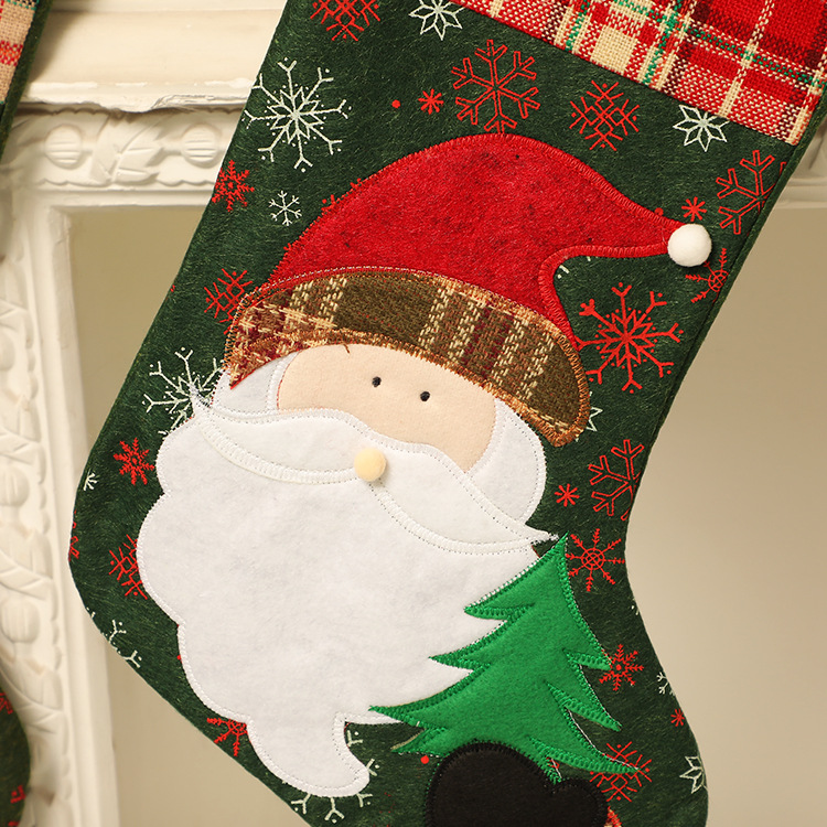 Christmas Gift Socks Adult Christmas Children Candy Socks Christmas Tree Hanging Decoration Scene Dress up Home Party Decoration