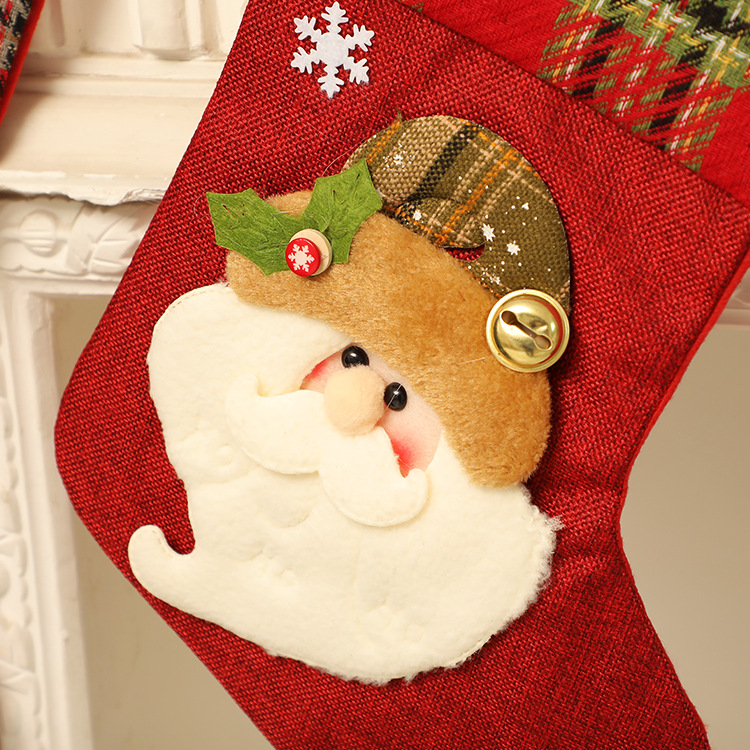 Christmas Gift Socks Adult Christmas Children Candy Socks Christmas Tree Hanging Decoration Scene Dress up Home Party Decoration