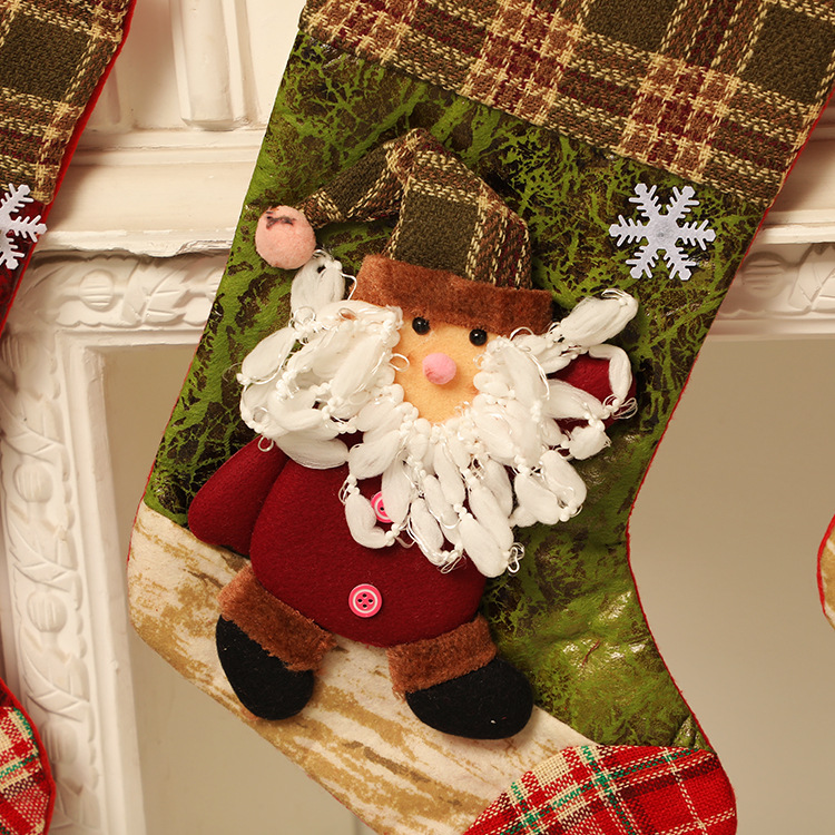 Christmas Gift Socks Adult Christmas Children Candy Socks Christmas Tree Hanging Decoration Scene Dress up Home Party Decoration